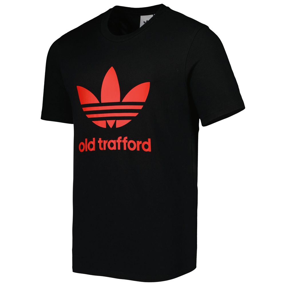 Men's adidas White Manchester United Crest Long Sleeve T-Shirt