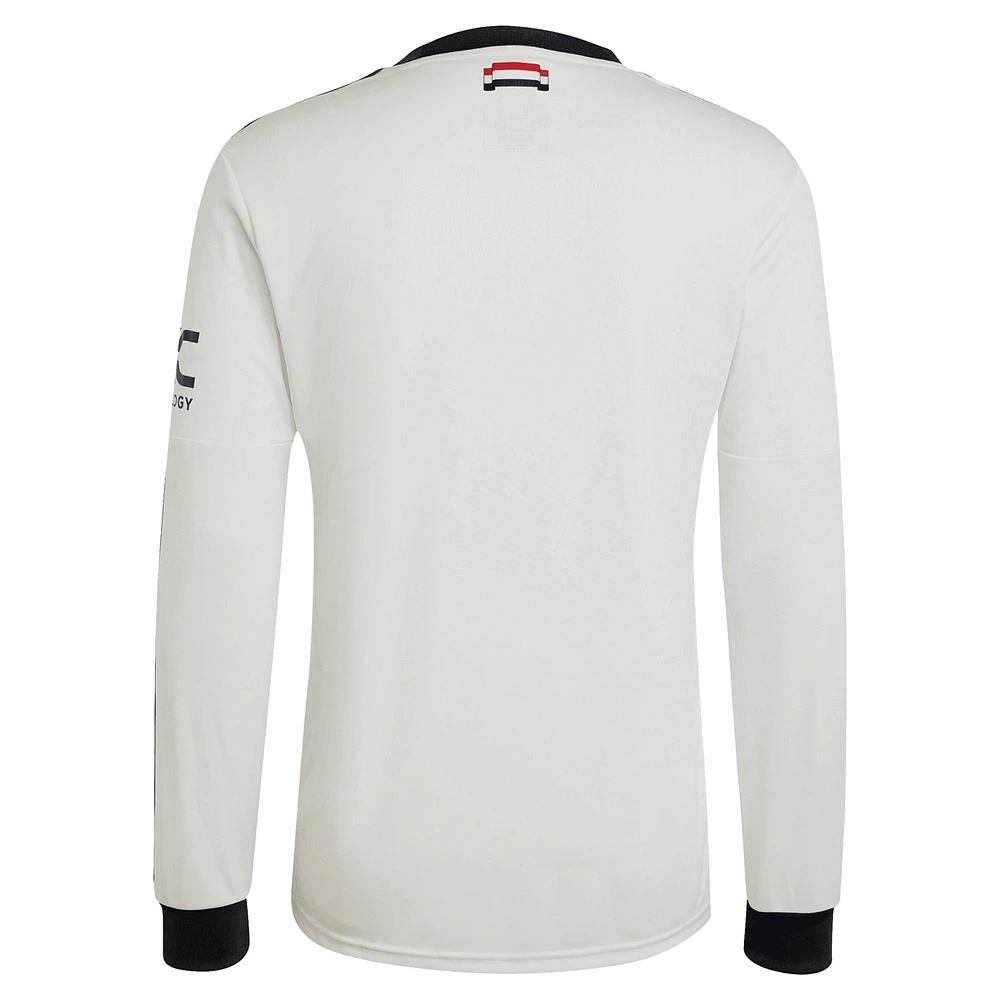 Men's adidas Originals  Cream Manchester United 2024/25 Third Replica Long Sleeve Jersey