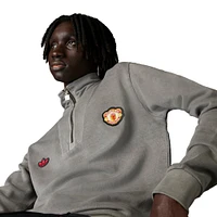 Haut demi-zippé adidas Originals Manchester United gris pour homme