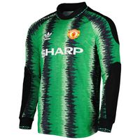 Men's adidas Originals Green Manchester United 90 Goalkeeper Replica Jersey