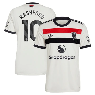 Maillot réplique adidas Originals Marcus Rashford crème Manchester United 2024/25 pour homme