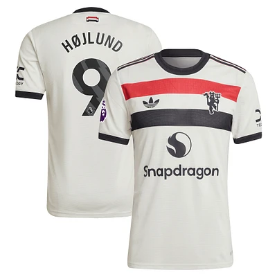 Maillot adidas Originals Rasmus Højlund crème Manchester United 2024/25 troisième authentique pour homme