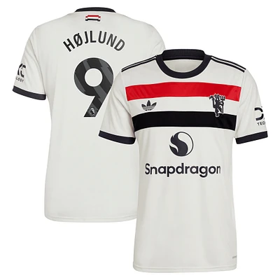 Maillot adidas Originals Rasmus Højlund crème Manchester United 2024/25 troisième réplique pour homme