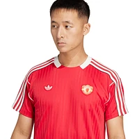 Men's adidas Originals  Red Manchester United Terrace Icons Collection Fashion Jersey