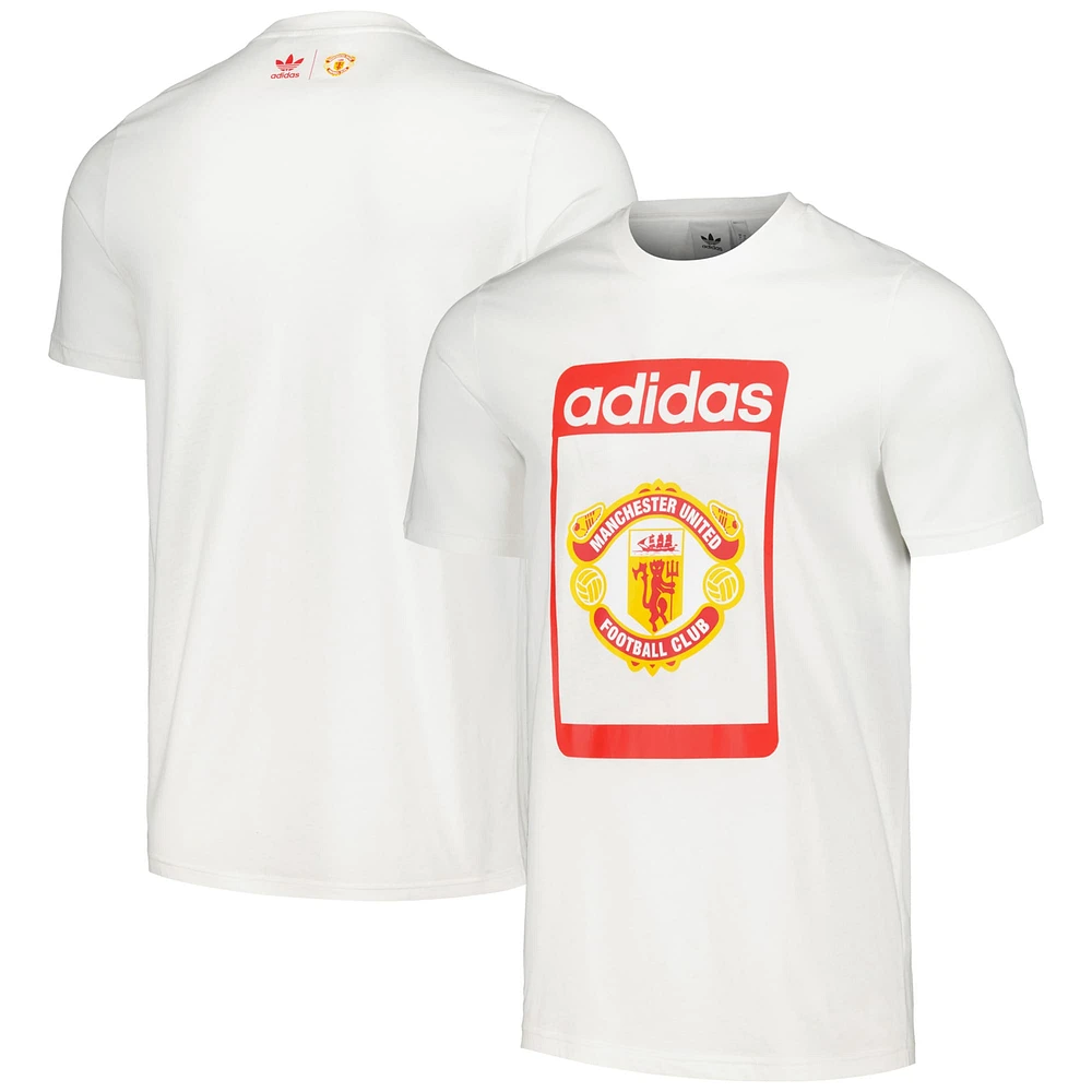 T-shirt Manchester United Club adidas Originals pour homme, blanc