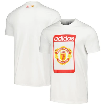 Men's adidas Originals  White Manchester United Club T-Shirt