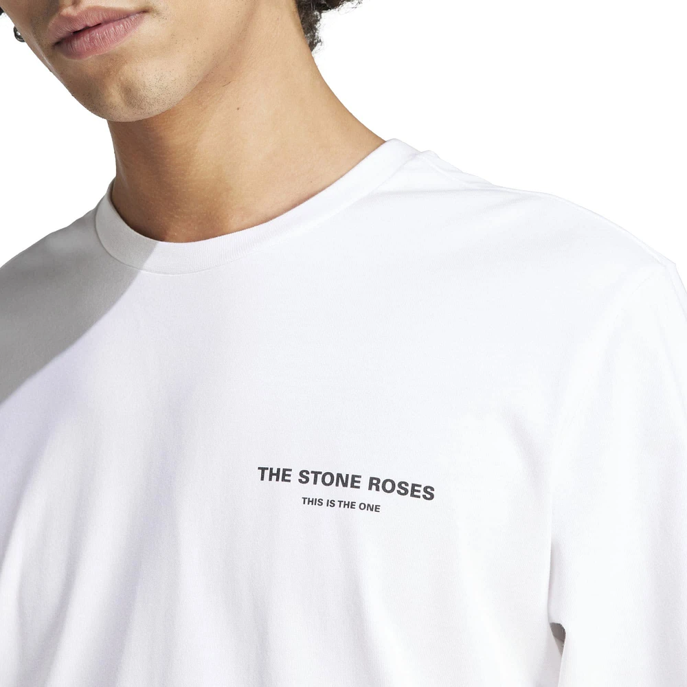 Men's adidas Originals White Manchester United x Stone Roses 2023/24 Long Sleeve T-Shirt