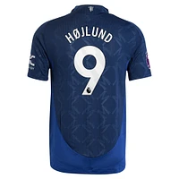 Maillot de joueur authentique adidas Rasmus Højlund pour homme, bleu marine, Manchester United 2024/25 extérieur