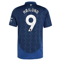 Maillot de joueur réplique adidas Rasmus Højlund pour homme, bleu marine, Manchester United 2024/25 extérieur