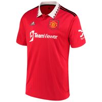 Men's adidas Red Manchester United 2022/23 Home Replica Blank Jersey