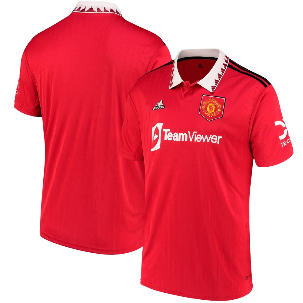 Men's adidas Red Manchester United 2022/23 Home Replica Blank Jersey