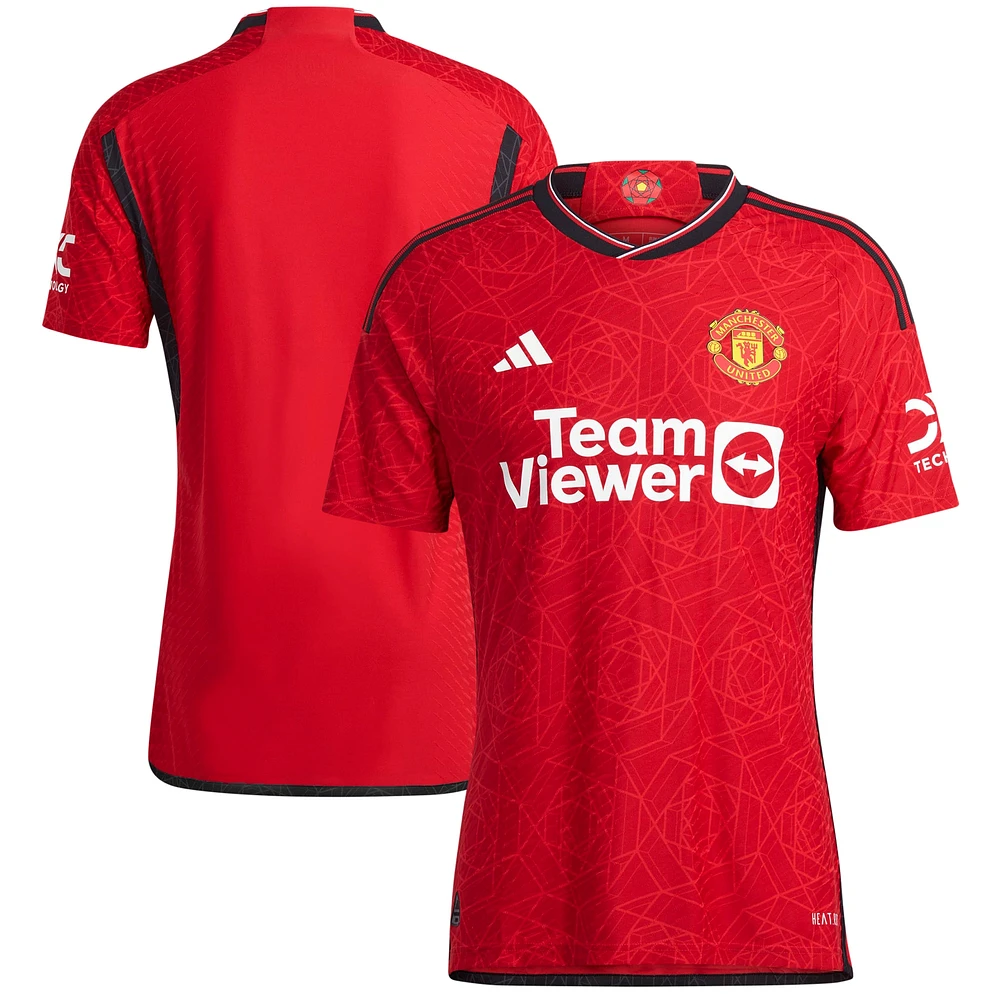 Maillot authentique domicile Manchester United 2023/24 rouge adidas pour homme