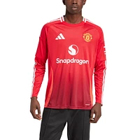 Men's adidas Red Manchester United 2024/25 Home Long Sleeve Replica Jersey