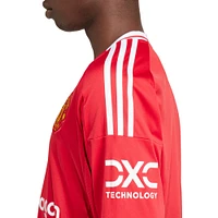 Maillot adidas rouge Manchester United 2024/25 domicile réplique à manches longues pour homme