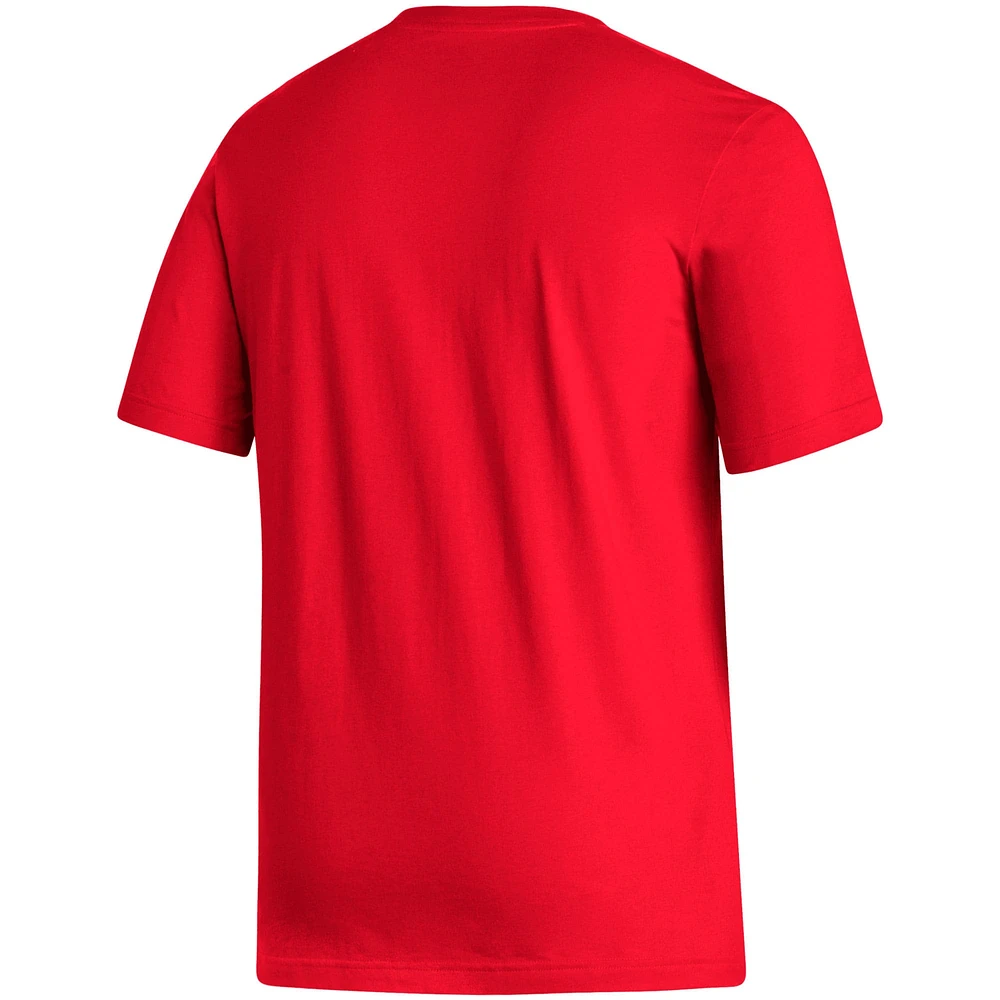 Men's adidas Red Manchester United Culture Bar T-Shirt