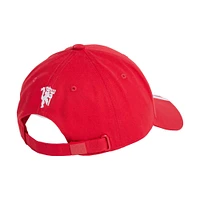 Casquette réglable adidas rouge Manchester United Team Dad pour hommes