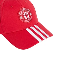 Casquette réglable adidas rouge Manchester United Team Dad pour hommes