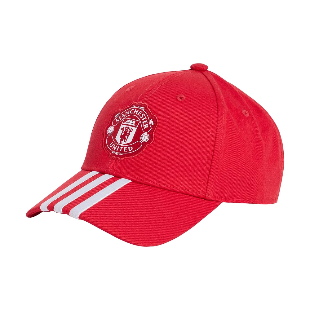 Casquette réglable adidas rouge Manchester United Team Dad pour hommes