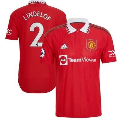 Victor Lindelof Manchester United adidas 2022/23 Home Authentic Player Jersey - Red