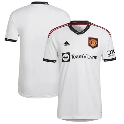 Youth adidas White Manchester United 2022/23 Away Blank Replica Jersey