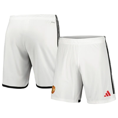 Men's adidas White Manchester United 2023/24 Home Replica Shorts