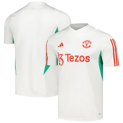 Maillot d'entraînement adidas Manchester United 2023/24 blanc pour homme