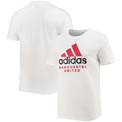 Men's adidas White Manchester United DNA Logo T-Shirt