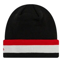 Men's New Era  Black Manchester United Flag Cuffed Knit Hat