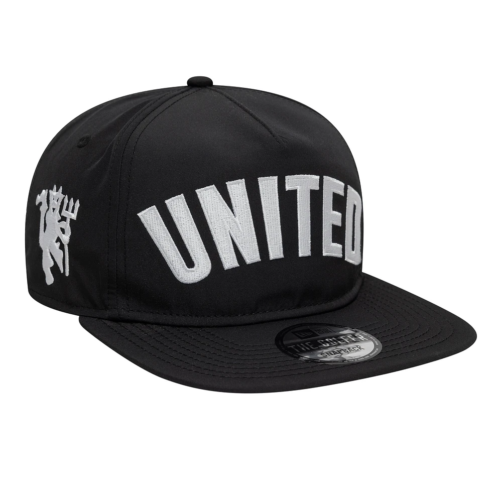 Men's New Era  Black Manchester United Oversized Golfer Snapback Hat