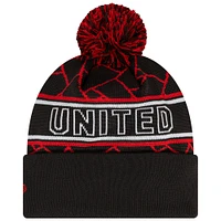 Men's New Era Black Manchester United Sport Cuffed Knit Hat with Pom