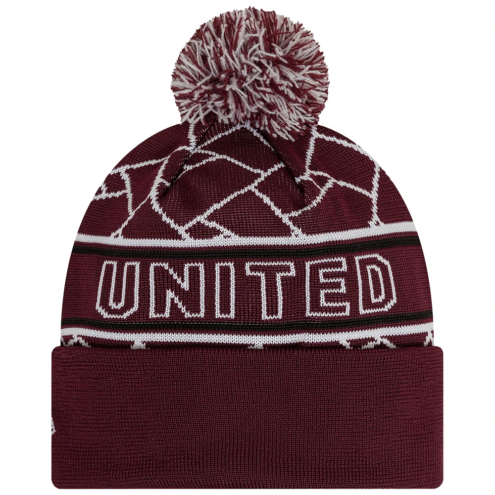 Men's New Era Manchester United Sport Cuffed Knit Hat with Pom