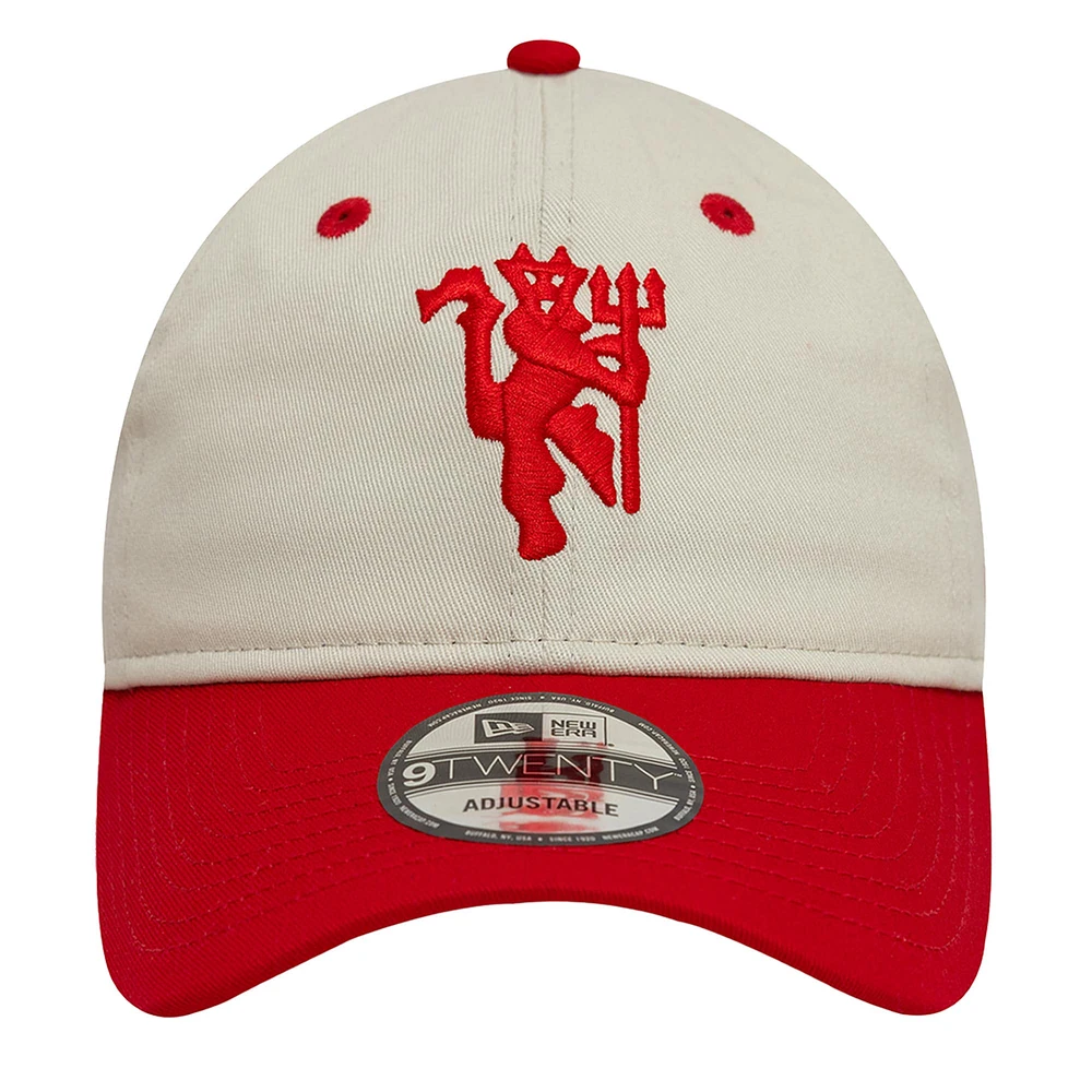 Men's New Era  Tan Manchester United Contrast Visor 9TWENTY Adjustable Hat