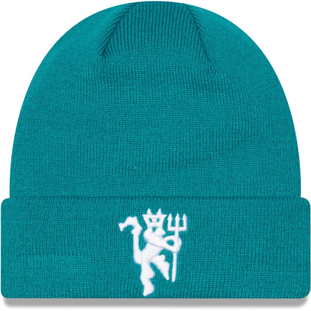 Men's New Era Turquoise Manchester United Seasonal Cuffed Knit Hat