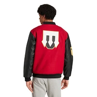 Unisex adidas Originals Red Manchester United Varsity Pack Full-Snap Jacket