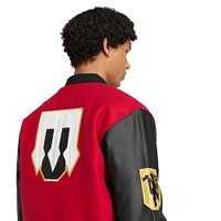 Unisex adidas Originals Red Manchester United Varsity Pack Full-Snap Jacket