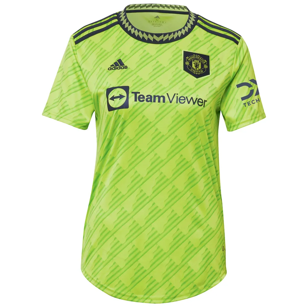 Maillot adidas Antony Neon Green Manchester United 2022/23 Third Replica Player pour femme