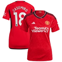 Maillot Manchester United 2023/24 Home Replica Player adidas Casemiro rouge pour femme