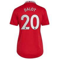 Women's adidas Diogo Dalot Red Manchester United 2022/23 Home Replica Player Jersey