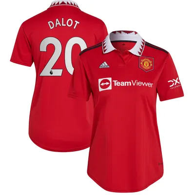 Maillot Femme Adidas Diogo Dalot Rouge Manchester United 2022/23 Home Replica Player