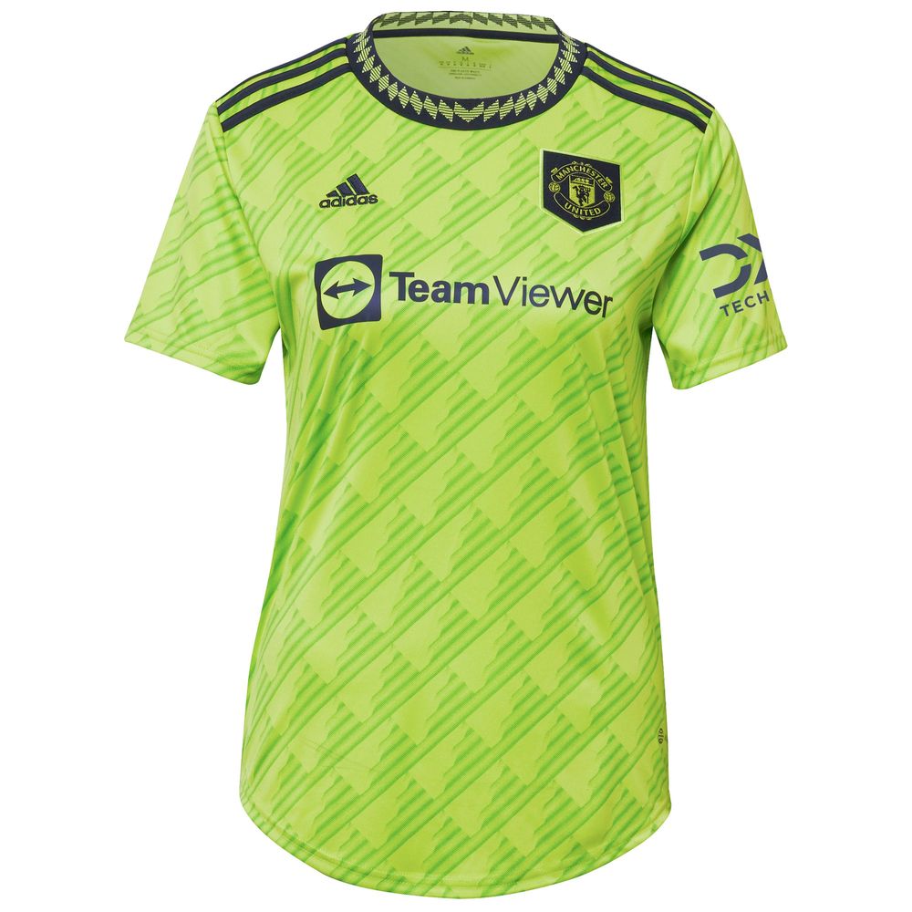 Women's adidas Luke Shaw Neon Green Manchester United 2022/23 Third Replica Player Jersey