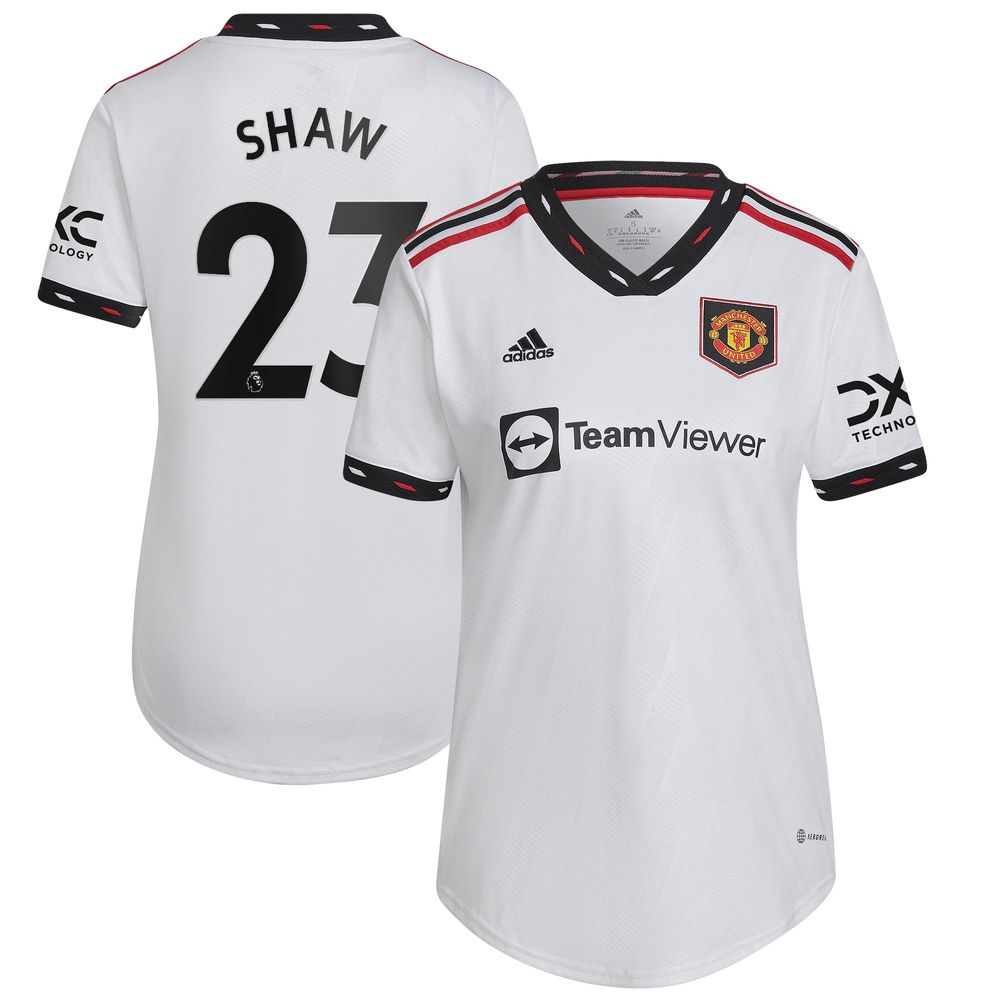 Luke Shaw Manchester United adidas 2022/23 Away Replica Player Jersey -  White