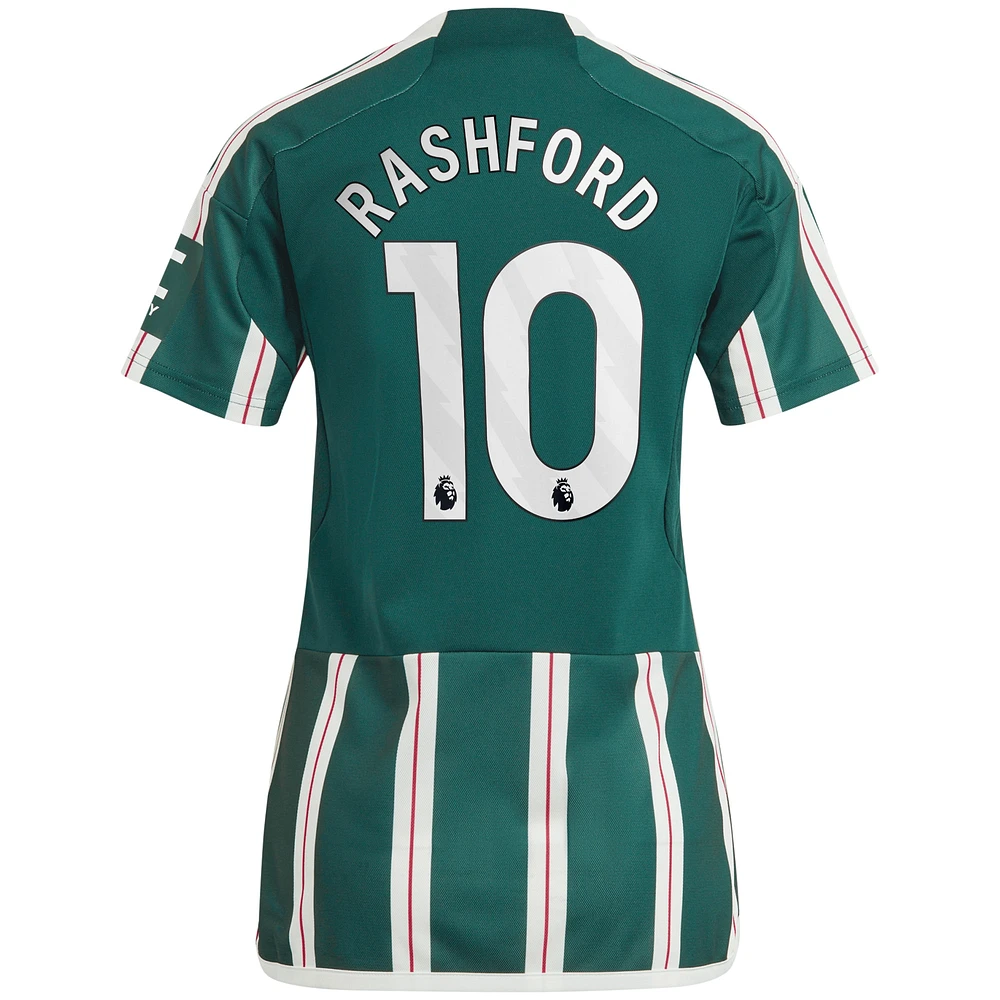 Maillot de joueur adidas Marcus Rashford pour femme, réplique extérieure Manchester United 2023/24, vert