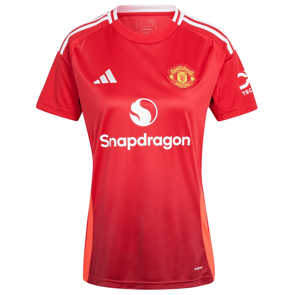 Maillot de joueur adidas Marcus Rashford rouge Manchester United 2024/25 domicile réplique pour femme