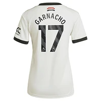 Maillot réplique adidas Originals Alejandro Garnacho crème Manchester United 2024/25 pour femme