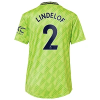 Maillot Manchester United 2022/23 Third Replica Player adidas Victor Lindelof vert fluo pour femme