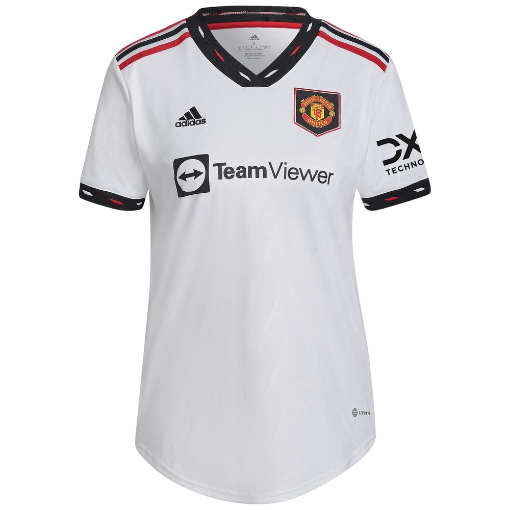 Youth adidas White Manchester United 2022/23 Away Blank Replica Jersey