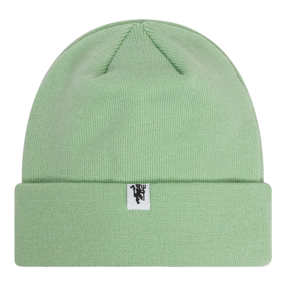 Women's New Era  Light Green Manchester United Seasonal Cuffed Knit Hat