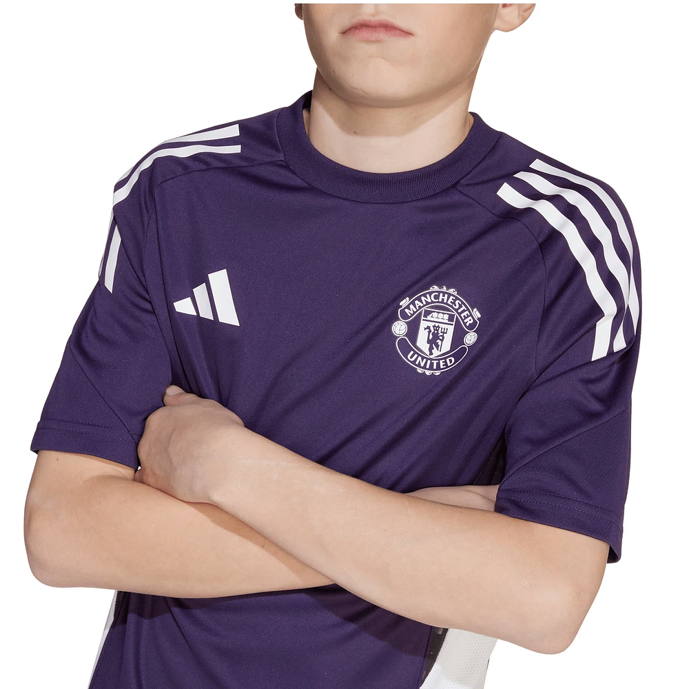 Maillot d'entraînement violet adidas pour jeunes Manchester United 2025/26