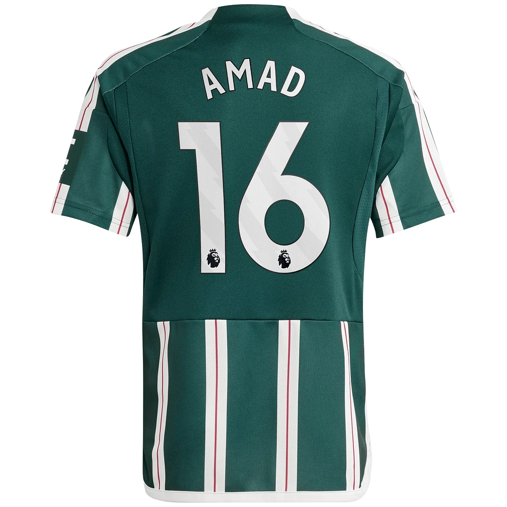 Youth adidas Amad Diallo Green Manchester United Replica Player Jersey