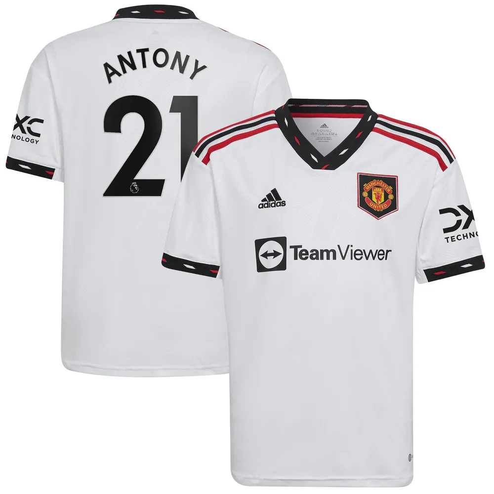 elke keer geweld Benadrukken Lids Antony Manchester United adidas Youth 2022/23 Away Replica Player  Jersey - White | The Shops at Willow Bend